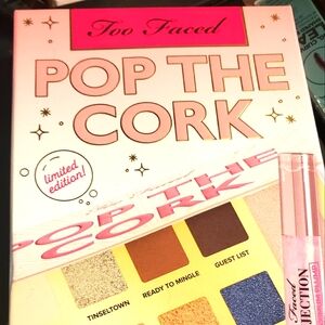Too Faced Pop the Cork Limited Edition Eye & Face Palette + Lip Injection NIB NE